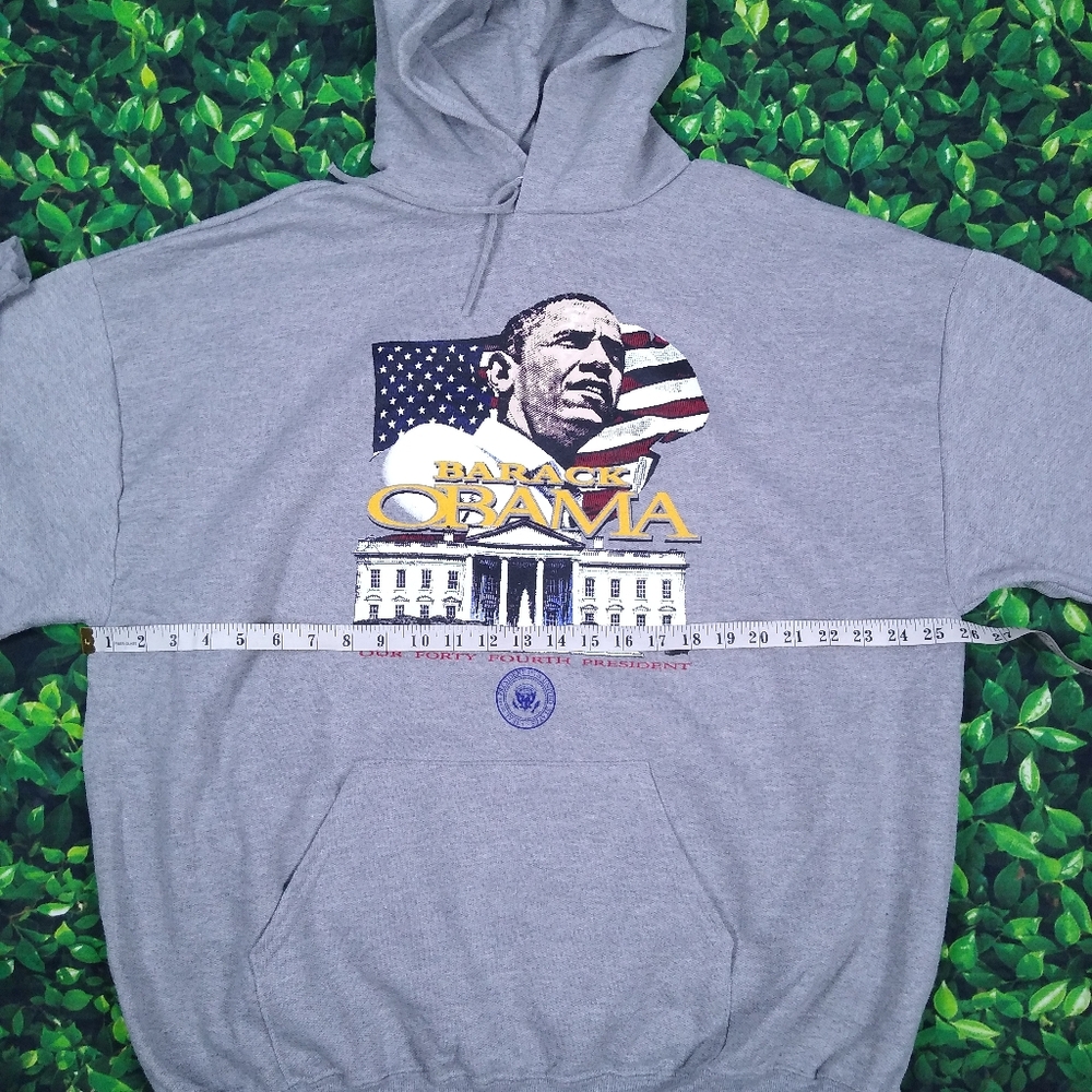 Vintage Early 2Ks Barack Obama Hoodie Sweatshirt 2X - Picture 5 of 6